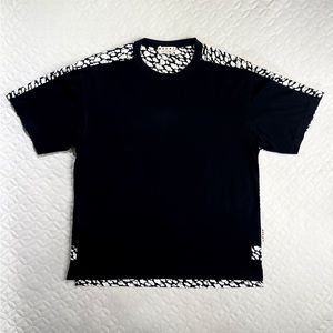 Marni Cloud Print Crew Neck Cotton T Shirt RARE Schwarz/White Size M